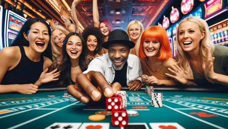 Live Baccarat table with cards